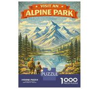 1000 Pieces Jigsaw Puzzles for Teenagers Visit An Alpine Park Vintage Teenager Puzzles Brain Teaser Game A Work of Art Fun at Home Activities, 70x50cm/1000pcs