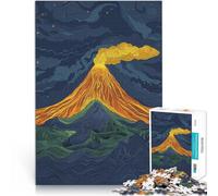 1000 Pieces Jigsaw Puzzles for teenagers Volcano Eruption Night Familienspaß Künstlersammlung, Bildende Kunst52x38cm
