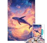 1000 Pieces Jigsaw Puzzles for Teenagers Whale in The Sky Puzzles for Adults Family Game Improve Memory Fun Activities at Home (Size 50x75cm)