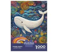 1000 Pieces Jigsaw Puzzles for Teenagers Whale's Dream Journey-1 Adult Puzzles Brain Teaser Game Difficult Hard Fun Activities at Home 38x26cm/1000pcs