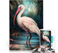 1000 Pieces Jigsaw Puzzles for teenagers White Ibis in Tropical Lagoon Stressabbau Wunschliste mit dem Weihnachtsmann52x38cm