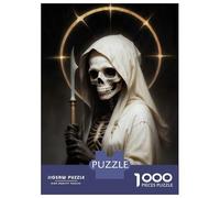 1000 Pieces Jigsaw Puzzles for Teenagers White Santa Muerte Puzzles for Adults Relaxing Games Stress Reliever Fun at Home Activities, 38x26cm/1000pcs