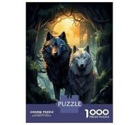 1000 Pieces Jigsaw Puzzles for Teenagers Wolves in The Forest Adult Jigsaw Puzzle Relaxing Games Analysis And Logic Unique Birthday And Xmas Gifts 52x38cm/1000pcs