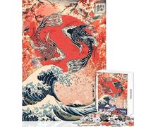 1000 Pieces Jigsaw Puzzles for Teenagers Yin Yang Koi Fish Painting Quality Shared Family Enjoyment Lovely Holiday Idea (50x75cm)