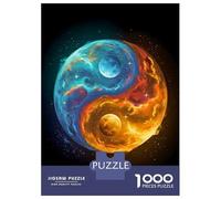 1000 Pieces Jigsaw Puzzles for Teenagers Yin Yang Space Adult Puzzles Brain Teaser Game Difficult Hard Fun Activities at Home 38x26cm/1000pcs