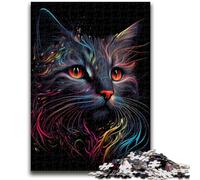 1000 Pieces Jigsaw Puzzles For Teens And Adults Abstract Cat Surreal Challenging Game And Family Play Educational Game for Birthday, Chrismas 50x75cm