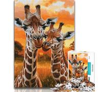 1000 Pieces Jigsaw Puzzles For Teens And Adults African Animal Giraffe Adult Puzzles,Perfect for Game Nights, Colorful Toy for Home Gift (size 75x50cm)
