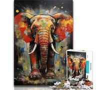1000 Pieces Jigsaw Puzzles For Teens And Adults African Elephant,Challenging To Complete But Fun And Humorous Unique Birthday And Gifts 38x26cm