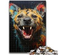 1000 Pieces Jigsaw Puzzles For Teens And Adults African Hyena 1000 Pieces for Teenagers,Fun Games Wall Decoration Unique Birthday And Xmas Gifts (38x26cm)