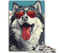 1000 Pieces Jigsaw Puzzles For Teens And Adults Alaskan Malamute for Age 14+ Intellectual Game Christmas Birthday Gifts 50x75cm