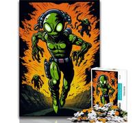 1000 Pieces Jigsaw Puzzles For Teens And Adults Alien Zombie Attack Puzzles for Teenagers,Educational Games Wall Decoration Unique Birthday And Xmas Gifts (size 38x26cm)