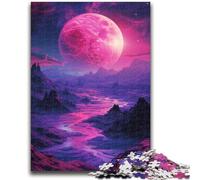 1000 Pieces Jigsaw Puzzles For Teens And Adults Amazing Neon Landscape for Age 14+ Intellectual Game Christmas Birthday Gifts 26x38cm