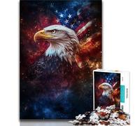 1000 Pieces Jigsaw Puzzles For Teens And Adults American Flag Eagle,Educational Family Game Wall Decoration Unique Birthday And Xmas Gifts (75x50cm)