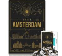 1000 Pieces Jigsaw Puzzles For Teens And Adults Amsterdam Netherlands,for Educational Game Challenge Toy Deal As Gifts for The Whole Family (75x50cm)