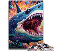 1000 Pieces Jigsaw Puzzles For Teens And Adults Animal Art Shark Puzzles for Adults,Interesting Stress Reduction Parent-child Interaction (50x75cm)