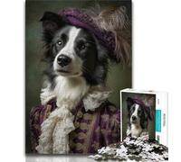 1000 Pieces Jigsaw Puzzles For Teens And Adults Animal Border Collie Adult Puzzles,Perfect for Game Nights, Colorful Toy for Home Gift (size 38x26cm)