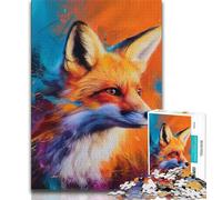 1000 Pieces Jigsaw Puzzles For Teens And Adults Animal Fox Adult Jigsaw,Staycation Kill Time with Fully Interlocking Randomly Shaped Pieces 26x38cm