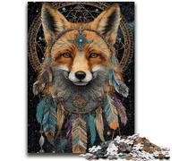 1000 Pieces Jigsaw Puzzles For Teens And Adults Animal Fox Art Brain Teaser Game Wall Decoration Unique Birthday And Xmas Gifts 50x75cm