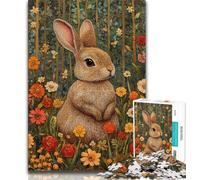 1000 Pieces Jigsaw Puzzles For Teens And Adults Animal Rabbit,Stress Reliever Difficult Challenge Is Ideal As Gifts for The Whole Family (75x50cm)