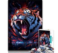 1000 Pieces Jigsaw Puzzles For Teens And Adults Anime Art Tiger Adult Jigsaw,Educational Games Wall Decoration Unique Birthday And Xmas Gifts (size 38x26cm)