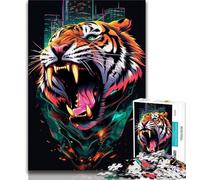 1000 Pieces Jigsaw Puzzles For Teens And Adults Anime Art Tiger Puzzles for Adults,deal As Gifts for The Whole Family for Ages 14+ 38x26cm