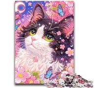 1000 Pieces Jigsaw Puzzles For Teens And Adults Anime Cat Educational Stress Relief Toy Parent-child Interaction for And Age 14 38x26cm