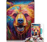 1000 Pieces Jigsaw Puzzles For Teens And Adults Art Animal Bear 1000 Pieces for Adults,deal As Gifts for The Whole Family for Ages 14+ 38x26cm