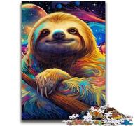 1000 Pieces Jigsaw Puzzles For Teens And Adults Art Animal Sloth 1000 Pieces for Adults,Stress Reliever Staycation Kill Time Parent-child Interaction (26x38cm)