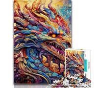 1000 Pieces Jigsaw Puzzles For Teens And Adults Art Flying Dragons Puzzles for Adults,Interesting Stress Reduction Parent-child Interaction 38x26cm