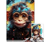 1000 Pieces Jigsaw Puzzles For Teens And Adults Art Monkey 1000 Pieces for Adults,deal As Gifts for The Whole Family for Ages 14+ 38x26cm