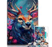 1000 Pieces Jigsaw Puzzles For Teens And Adults Art Moose,Challenging Game Toys for Is Ideal As A Gift for The Whole Family 38X26CM