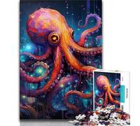 1000 Pieces Jigsaw Puzzles For Teens And Adults Art Octopus,Challenging Game Toys for Is Ideal As A Gift for The Whole Family 50x75CM