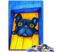 1000 Pieces Jigsaw Puzzles For Teens And Adults Artistic French Bulldog 1000 Pieces for Teenagers,Wishlist with Santa Claus for And Age 14 (50x75cm)
