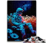 1000 Pieces Jigsaw Puzzles For Teens And Adults Astronaut And Flower Learning Educational Toys Fun at Home Activities, Birthday Present,Travel Gifts 38x26cm