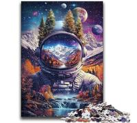 1000 Pieces Jigsaw Puzzles For Teens And Adults Astronaut Mountains 1000 Piece Puzzle,Staycation Kill Time with Fully Interlocking Randomly Shaped Pieces (50x75cm)