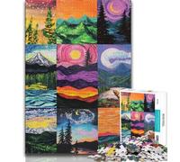 1000 Pieces Jigsaw Puzzles For Teens And Adults Aurora Collage,Toys Educational Games Stress Relieving Great Gifts And Toys (75x50cm)