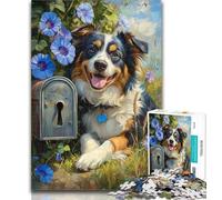 1000 Pieces Jigsaw Puzzles For Teens And Adults Australian Shepherd 1000 Pieces for Adults,Educational Stress Relief Toy Great Gifts And Toys 26x38cm