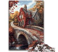 1000 Pieces Jigsaw Puzzles For Teens And Adults Autumn Bridge Stress Reliever Difficult Challenge Is Ideal As Gifts for The Whole Family 50x75cm