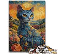 1000 Pieces Jigsaw Puzzles For Teens And Adults Autumn Cat 1000 Piece Puzzle,Staycation Kill Time with Fully Interlocking Randomly Shaped Pieces (50x75cm)