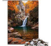 1000 Pieces Jigsaw Puzzles For Teens And Adults Autumn Waterfall Landscape, for Age 14 Years And over Home Decor As A Gift for The Whole Family And Friends (Size 26x38cm)