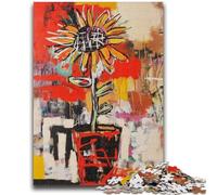 1000 Pieces Jigsaw Puzzles For Teens And Adults Basquiat Flowers 1000 Pieces for Adults,with Matching Poster And Trivia Sheet for Ages 14+ (50x75cm)