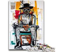 1000 Pieces Jigsaw Puzzles For Teens And Adults Basquiat Skull 1000 Piece Jigsaw,Wishlist with Santa Claus for And Age 14 (50x75cm)