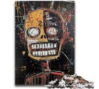 1000 Pieces Jigsaw Puzzles For Teens And Adults Basquiat-style Skull 1000 Piece Jigsaw,Wishlist with Santa Claus for And Age 14 (38x26cm)