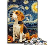 1000 Pieces Jigsaw Puzzles For Teens And Adults Beagle at Night Puzzles for Adults,Unique Birthday And Gifts for Age 14 Years Up (75x50cm)