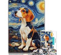 1000 Pieces Jigsaw Puzzles For Teens And Adults Beagle at Night Puzzles,is Ideal As Gifts for The Whole Family for Age 14 (size 75x50cm)