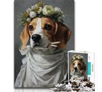 1000 Pieces Jigsaw Puzzles For Teens And Adults Beagle Oil Painting Teenager Puzzles,Toys Educational Games Stress Relieving Unique Birthday And Gifts (size 75x50cm)