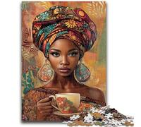 1000 Pieces Jigsaw Puzzles For Teens And Adults Beautiful African Woman Stress Reliever Staycation Kill Time Wishlist with Santa Claus 26x38cm