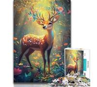 1000 Pieces Jigsaw Puzzles For Teens And Adults Beautiful Deer Teenager Puzzles,Educational Stress Relief Toy Great Gifts And Toys (size 38x26cm)