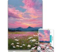 1000 Pieces Jigsaw Puzzles For Teens And Adults Beautiful Field of Flowers 1000 Piece Puzzle,Family Game Stress Reliever Difficult Challenge Suitable for Couples 26x38cm