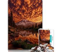 1000 Pieces Jigsaw Puzzles For Teens And Adults Beautiful Mountain River 1000 Piece Puzzle,Stress Reliever Staycation Kill Time Wishlist with Santa Claus (size 75x50cm)